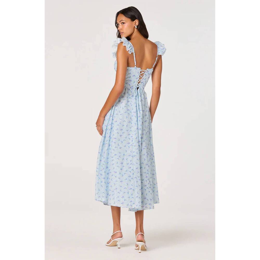 NEW ASTR wedelia floral dress in blue - Picture 3 of 7